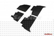 Ковры резиновые Renault Scenic III, 2009-2016, с перемычкой, Сетка