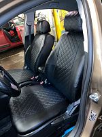 Чехлы для Renault Logan II/Sandero II/Stepway II (2014-) 2/3 +Airbag Ромб